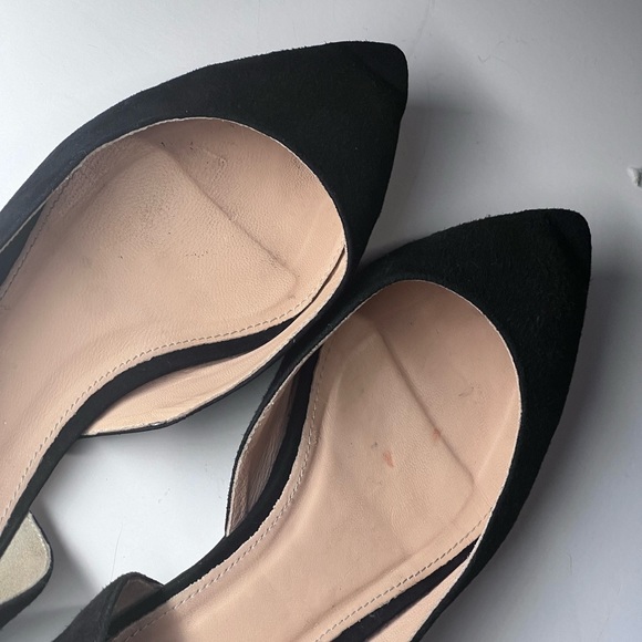 J Crew d’orsay black suede ballet flats sz 8 - Picture 4 of 8